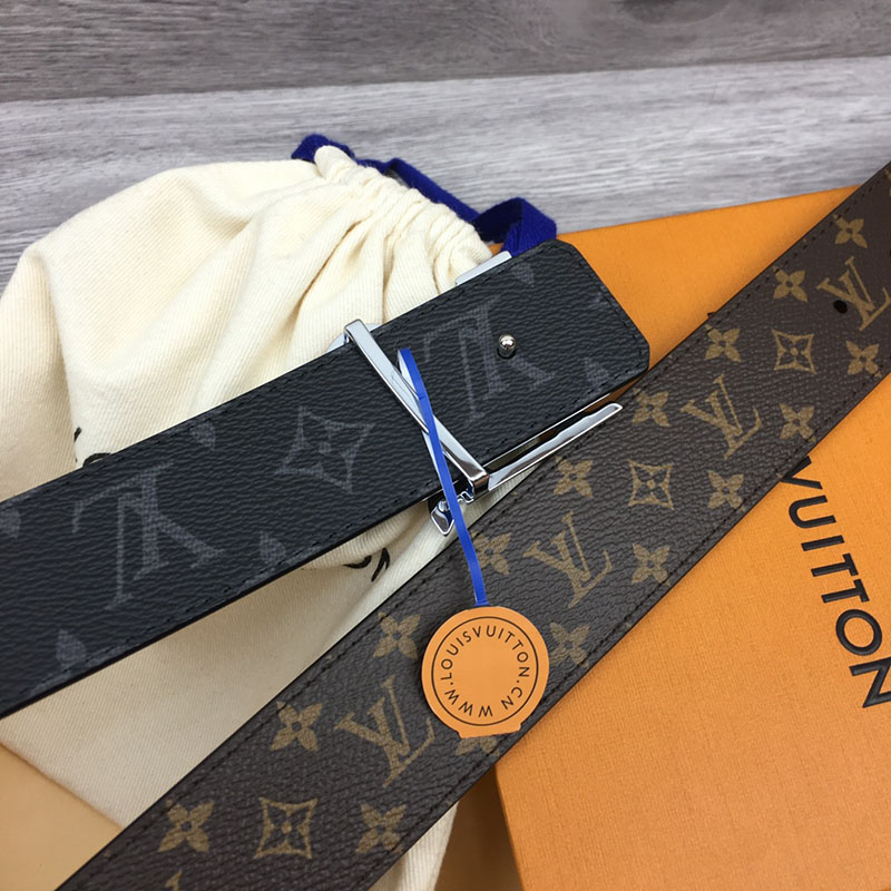 ルイヴィトン ベルト・LV イニシャル 40MM リバーシブル ブラウン トリヨンレザー シルバー金具 ヴィトン ベルト メンズ 人気 2410643 - 画像 (6)