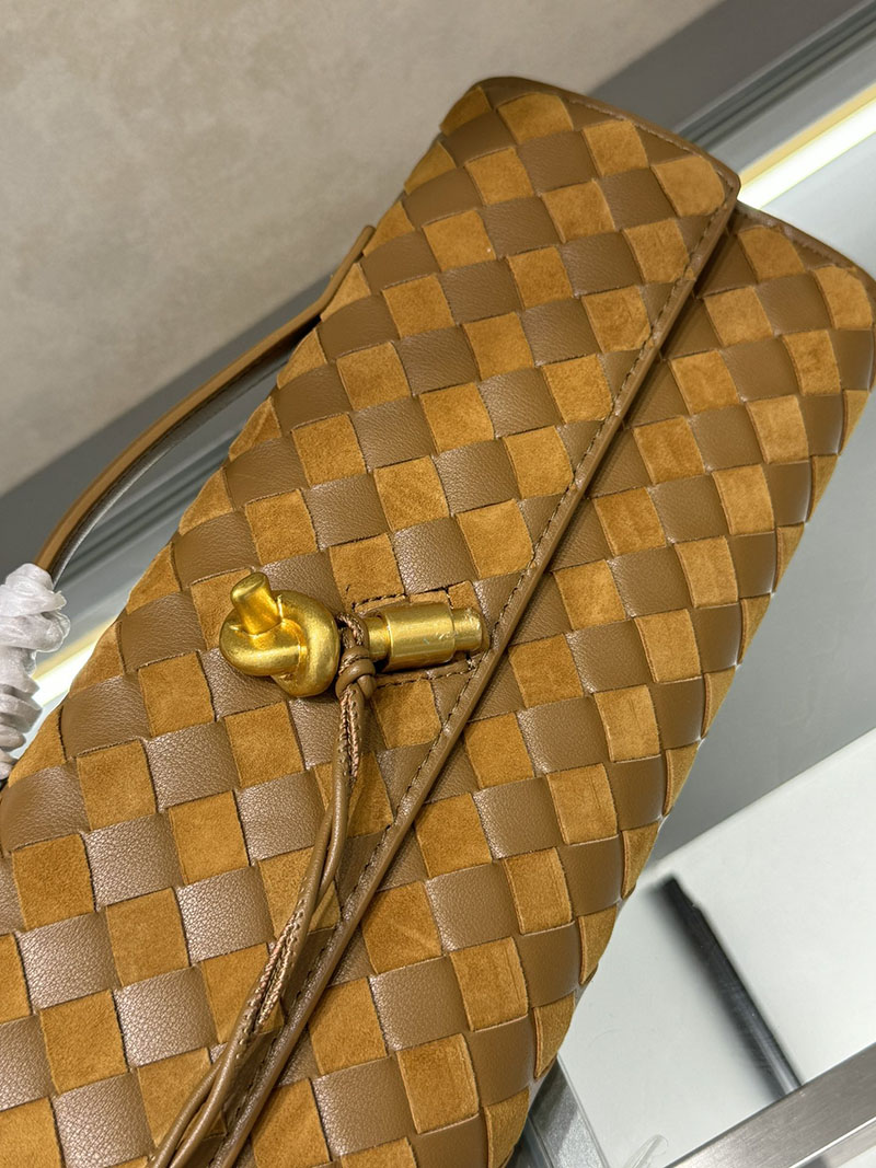 N品 Bottega Veneta ボッテガ・ヴェネタ アンディアーモ クラッチバッグ キャラメルXフォンデンテ 741511VCPP39999 ラムスキン、カーフ ゴールド金具 激安優良店 - 画像 (3)