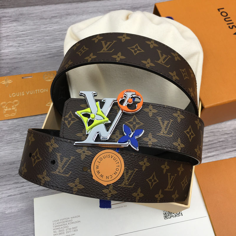 ルイヴィトン ベルト・LV イニシャル 40MM リバーシブル ブラウン トリヨンレザー シルバー金具 ヴィトン ベルト メンズ 人気 2410643 - 画像 (4)