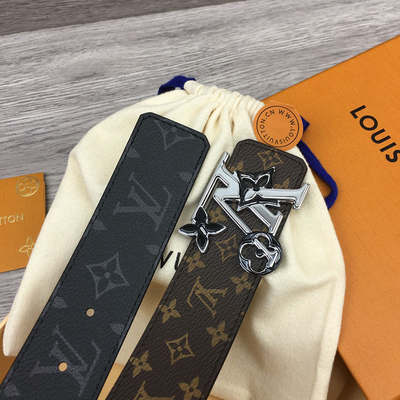 ルイヴィトン ベルト・LV イニシャル 40MM リバーシブル ブラウン トリヨンレザー シルバー金具 ヴィトン ベルト メンズ 人気 2410644 - 画像 (7)