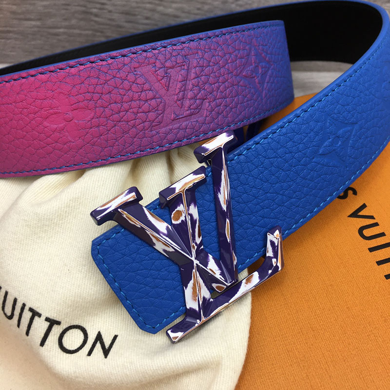 ルイヴィトン ベルト・LV イニシャル 40MM リバーシブル ブルー トリヨンレザー シルバー金具 ヴィトン ベルト メンズ 人気 2410645 - 画像 (9)