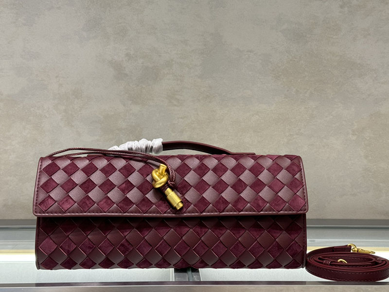 N品 Bottega Veneta ボッテガ・ヴェネタ アンディアーモ クラッチバッグ バローロ 741511VCPP32250 ラムスキン、カーフ ゴールド金具 激安優良店 - 画像 (7)