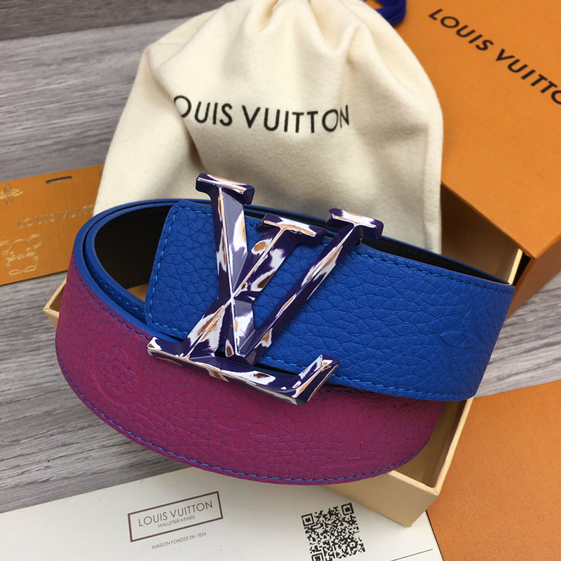 ルイヴィトン ベルト・LV イニシャル 40MM リバーシブル ブルー トリヨンレザー シルバー金具 ヴィトン ベルト メンズ 人気 2410645 - 画像 (3)