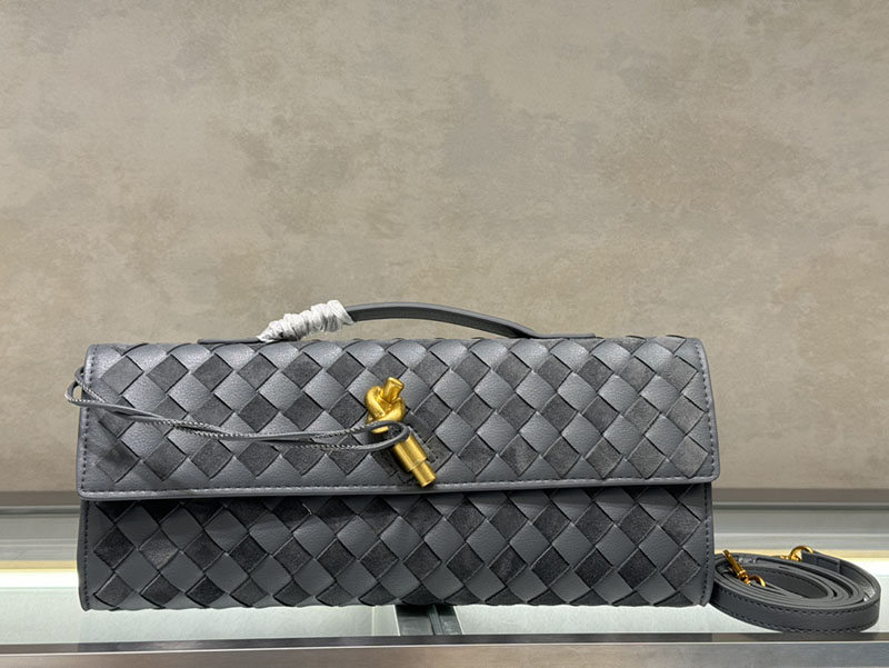 N品 Bottega Veneta ボッテガ・ヴェネタ アンディアーモ クラッチバッグ スターリング 741511VCPP31504 ラムスキン、カーフ ゴールド金具 激安優良店 - 画像 (7)
