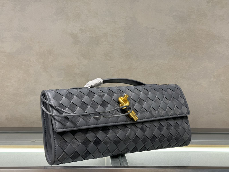 N品 Bottega Veneta ボッテガ・ヴェネタ アンディアーモ クラッチバッグ スターリング 741511VCPP31504 ラムスキン、カーフ ゴールド金具 激安優良店 - 画像 (6)