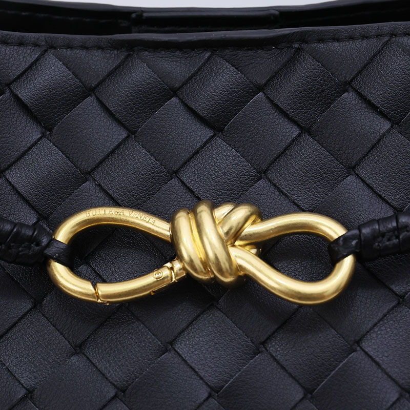 N品 Bottega Veneta ボッテガ・ヴェネタ スモール イーストウエスト アンディアーモ ブラック 766010VCPP11139 ラムスキン ゴールド金具 激安優良店 - 画像 (3)