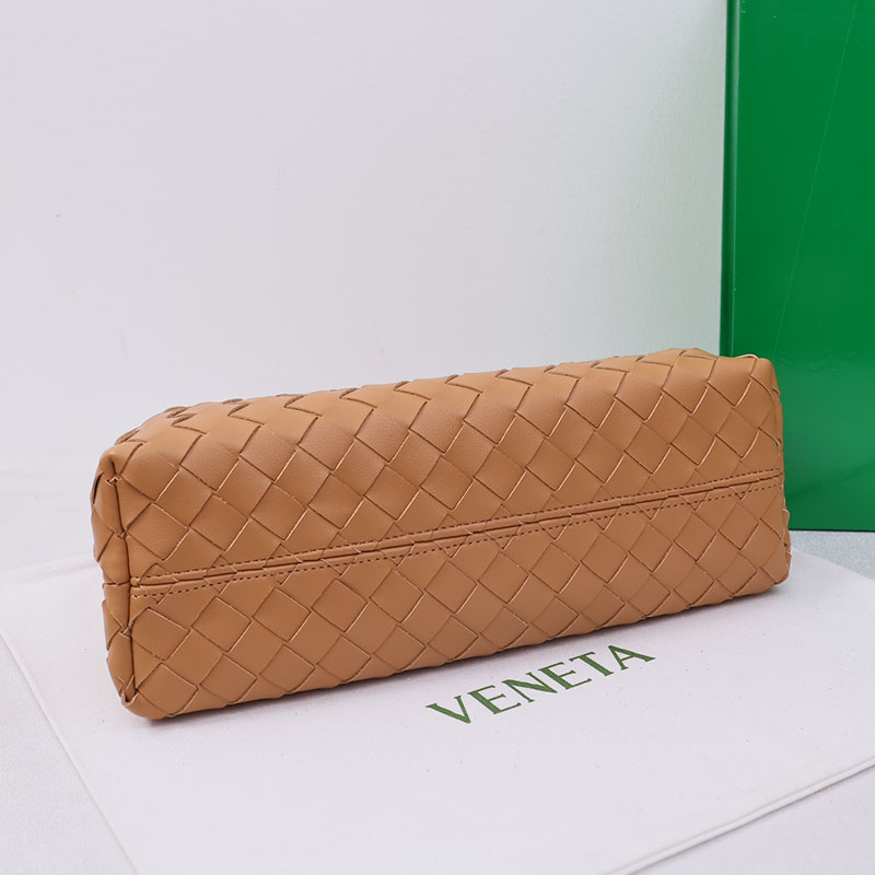 N品 Bottega Veneta ボッテガ・ヴェネタ スモール イーストウエスト アンディアーモ キャラメル 766010VCPP19830 ラムスキン ゴールド金具 激安優良店 - 画像 (6)