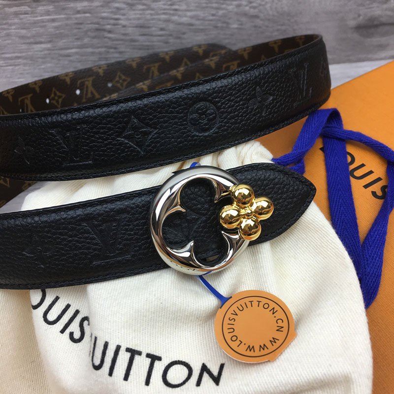 ルイヴィトン ベルト・フラワーグラム 30MM リバーシブル ブラウン ブラック モノグラム・キャンバス シルバー金具 ベルト レディース 人気 2410656 - 画像 (9)