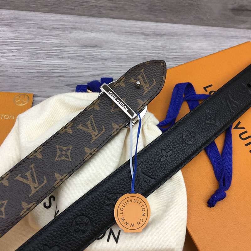 ルイヴィトン ベルト・フラワーグラム 30MM リバーシブル ブラウン ブラック モノグラム・キャンバス シルバー金具 ベルト レディース 人気 2410656 - 画像 (7)