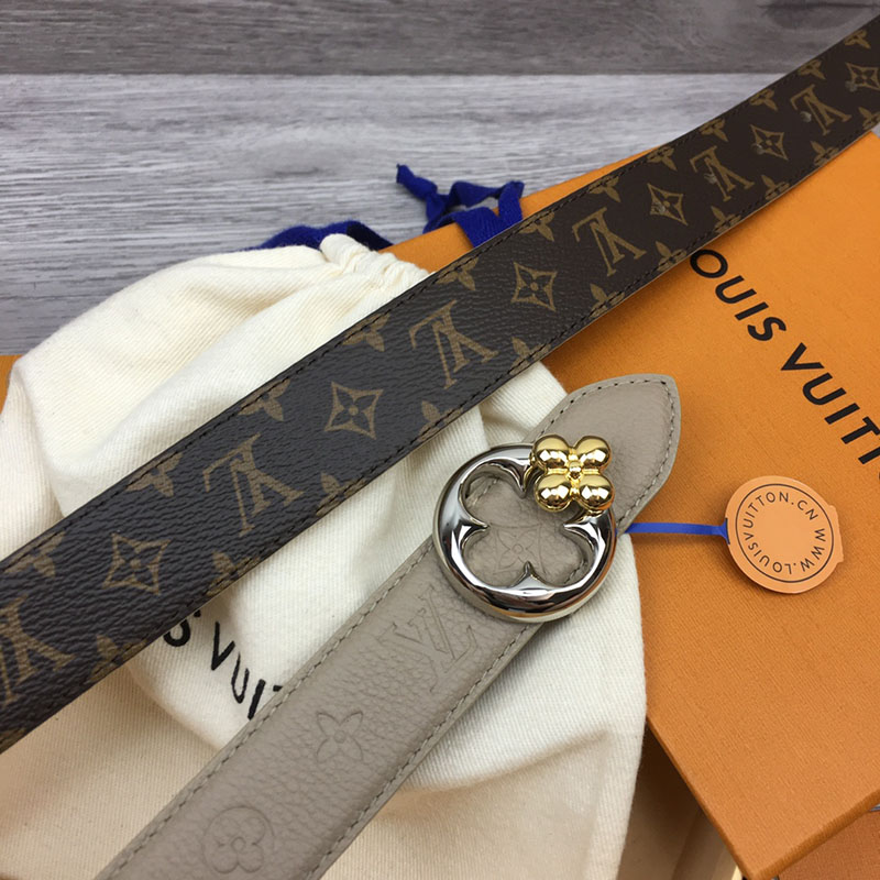 ルイヴィトン ベルト・フラワーグラム 30MM リバーシブル ブラウン トゥルトレール モノグラム・キャンバス シルバー金具 ベルト レディース 人気 2410657 - 画像 (8)