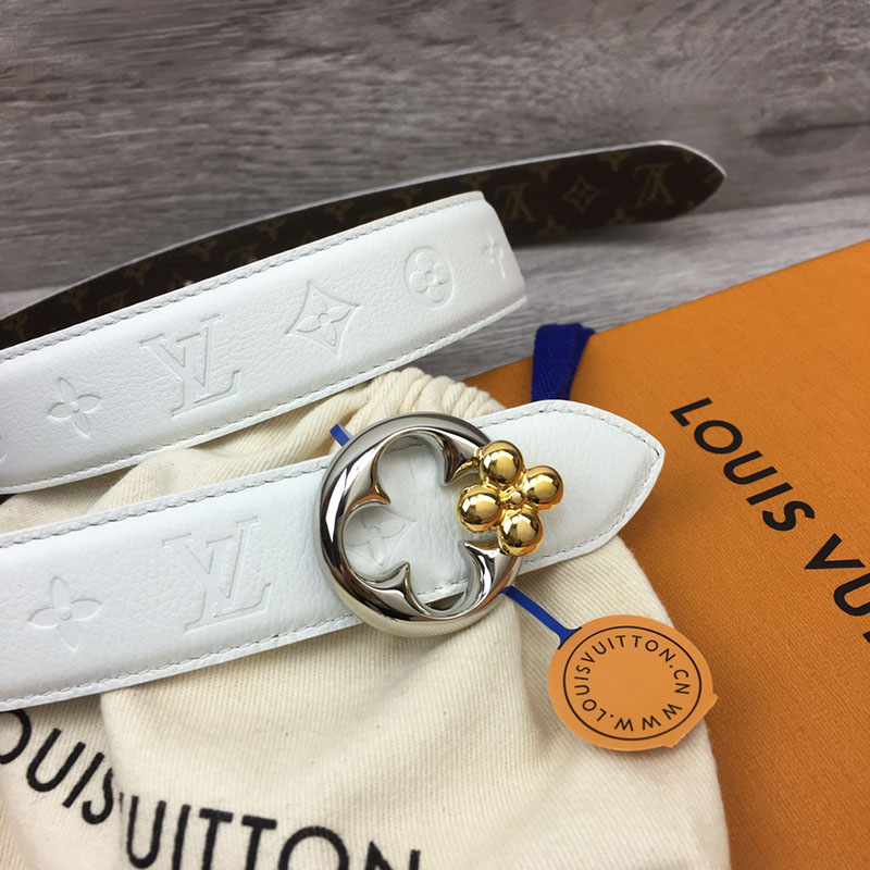 ルイヴィトン ベルト・フラワーグラム 30MM リバーシブル ブラウン ホワイト モノグラム・キャンバス シルバー金具 ベルト レディース 人気 2410658 - 画像 (9)