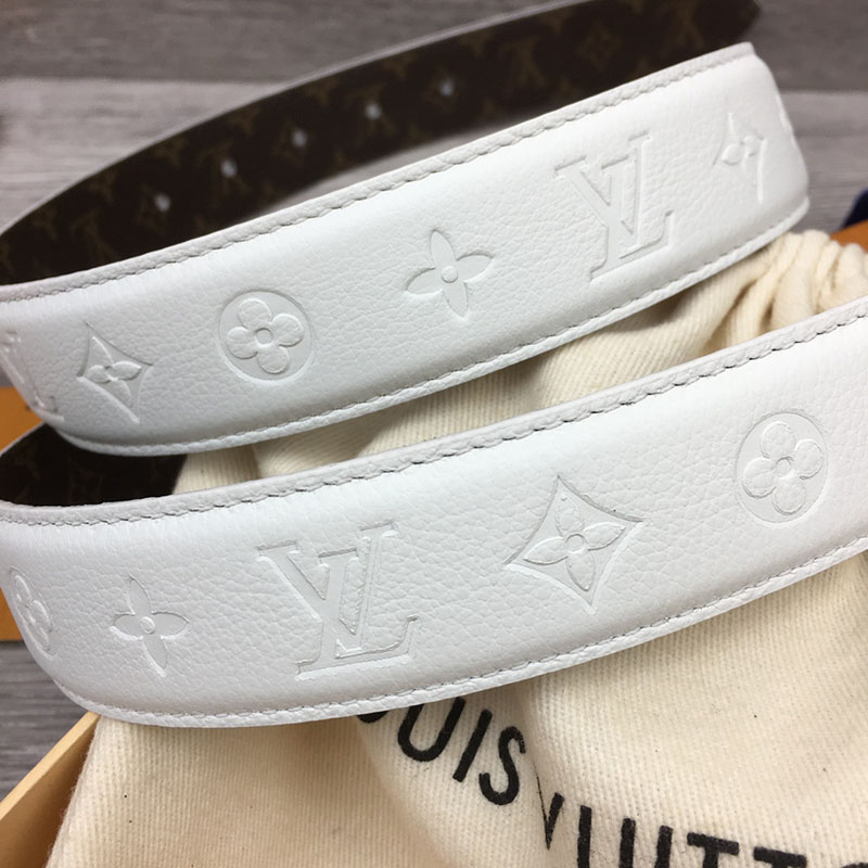 ルイヴィトン ベルト・フラワーグラム 30MM リバーシブル ブラウン ホワイト モノグラム・キャンバス シルバー金具 ベルト レディース 人気 2410658 - 画像 (8)