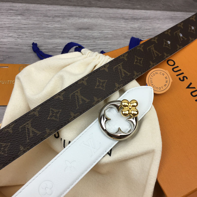 ルイヴィトン ベルト・フラワーグラム 30MM リバーシブル ブラウン ホワイト モノグラム・キャンバス シルバー金具 ベルト レディース 人気 2410658 - 画像 (7)