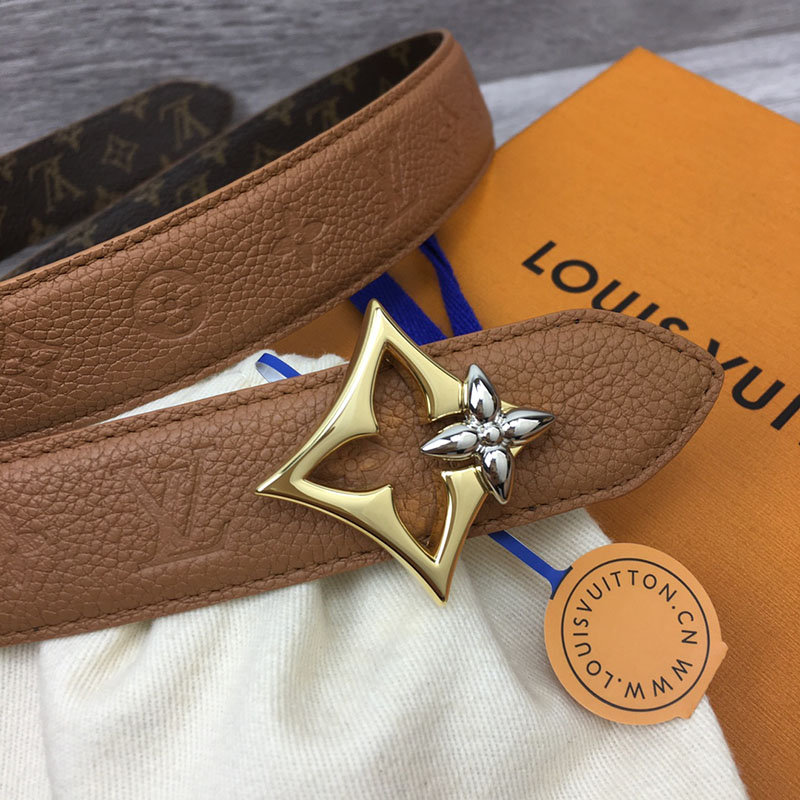 ルイヴィトン ベルト・フラワーグラム 30MM リバーシブル ブラウン アリゾナ モノグラム・キャンバス ゴールド金具 ベルト レディース 人気 2410659 - 画像 (9)