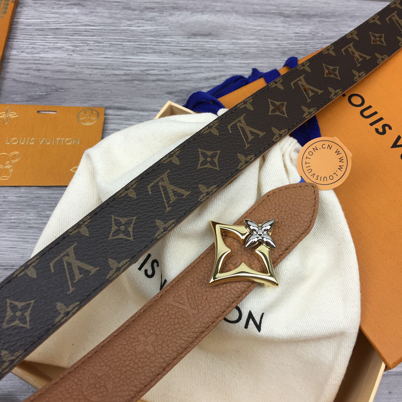 ルイヴィトン ベルト・フラワーグラム 30MM リバーシブル ブラウン アリゾナ モノグラム・キャンバス ゴールド金具 ベルト レディース 人気 2410659 - 画像 (8)