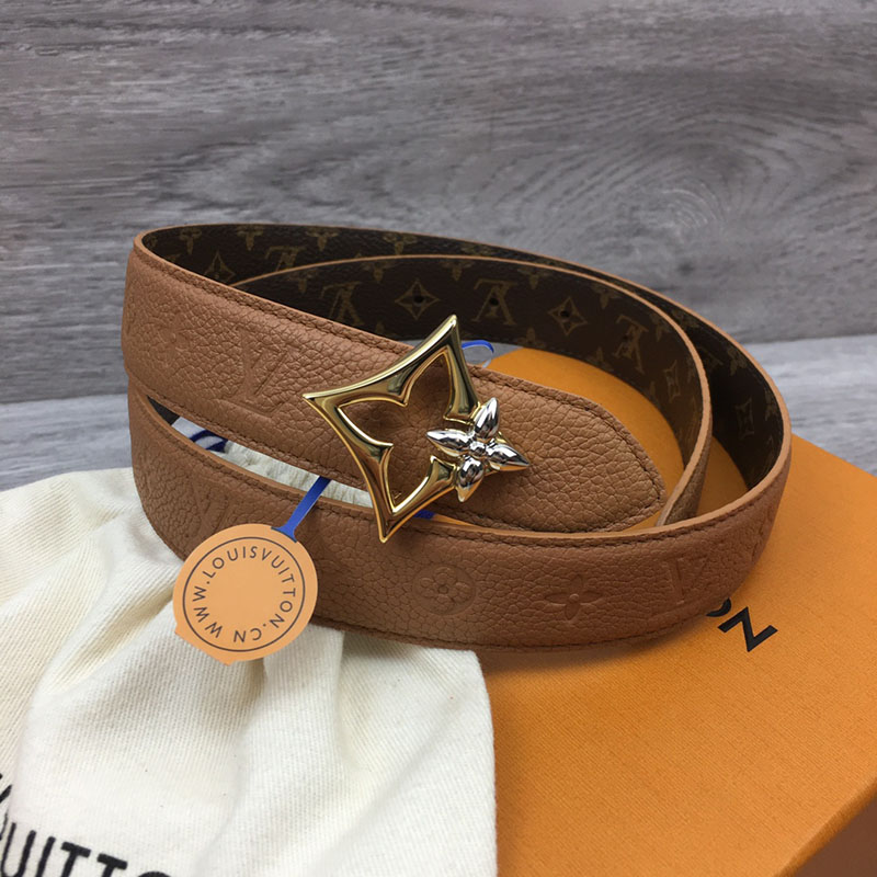ルイヴィトン ベルト・フラワーグラム 30MM リバーシブル ブラウン アリゾナ モノグラム・キャンバス ゴールド金具 ベルト レディース 人気 2410659 - 画像 (6)