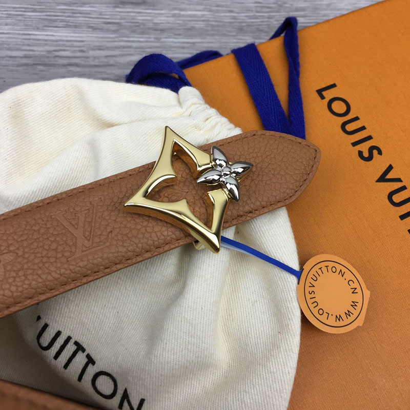ルイヴィトン ベルト・フラワーグラム 30MM リバーシブル ブラウン アリゾナ モノグラム・キャンバス ゴールド金具 ベルト レディース 人気 2410659 - 画像 (4)
