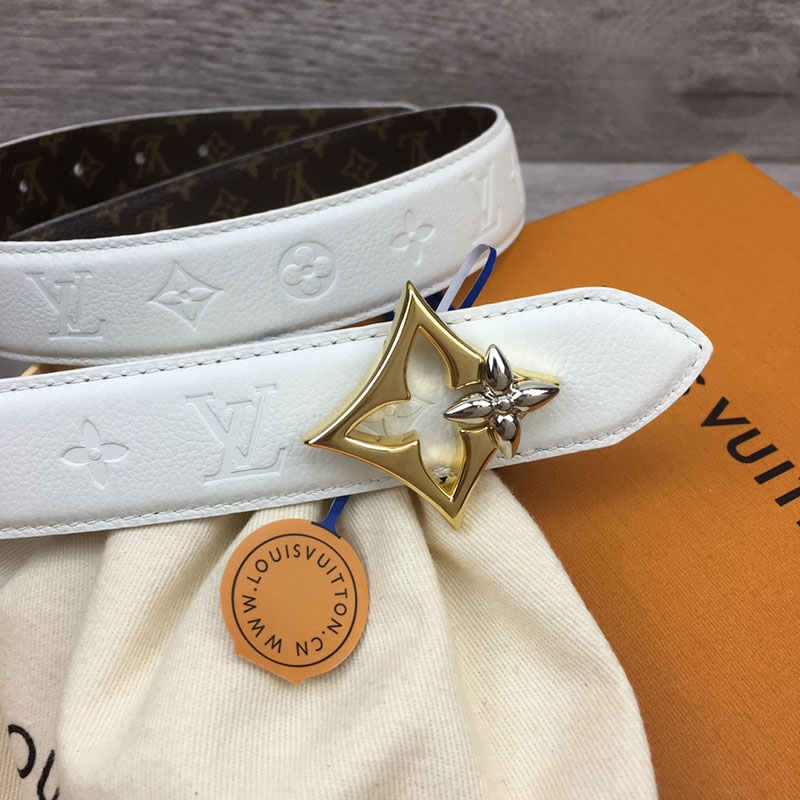 ルイヴィトン ベルト・フラワーグラム 30MM リバーシブル ブラウン ホワイト モノグラム・キャンバス ゴールド金具 ベルト レディース 人気 2410661 - 画像 (9)