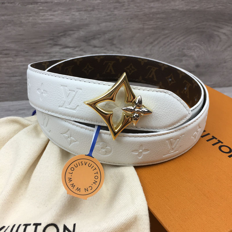ルイヴィトン ベルト・フラワーグラム 30MM リバーシブル ブラウン ホワイト モノグラム・キャンバス ゴールド金具 ベルト レディース 人気 2410661 - 画像 (5)