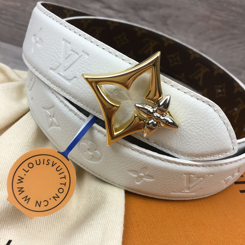 ルイヴィトン ベルト・フラワーグラム 30MM リバーシブル ブラウン ホワイト モノグラム・キャンバス ゴールド金具 ベルト レディース 人気 2410661 - 画像 (4)