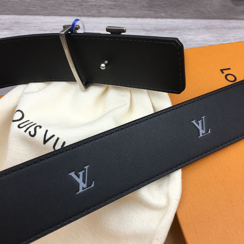 ルイヴィトン ベルト・LV ライン 40MM リバーシブル ブラック モノグラム・キャンバス マットシルバー金具 ヴィトン ベルト 安い メンズ 2410663 - 画像 (7)