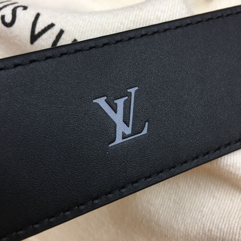 ルイヴィトン ベルト・LV ライン 40MM リバーシブル ブラック モノグラム・キャンバス マットシルバー金具 ヴィトン ベルト 安い メンズ 2410663 - 画像 (6)
