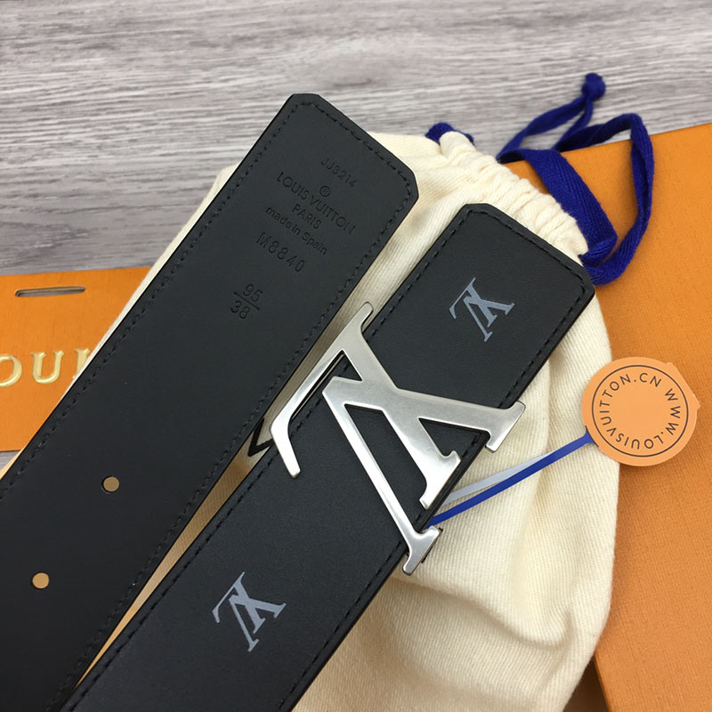ルイヴィトン ベルト・LV ライン 40MM リバーシブル ブラック モノグラム・キャンバス マットシルバー金具 ヴィトン ベルト 安い メンズ 2410663 - 画像 (5)