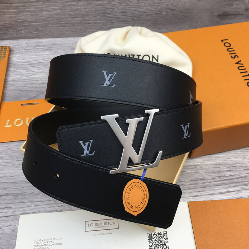 ルイヴィトン ベルト・LV ライン 40MM リバーシブル ブラック モノグラム・キャンバス マットシルバー金具 ヴィトン ベルト 安い メンズ 2410663 - 画像 (3)