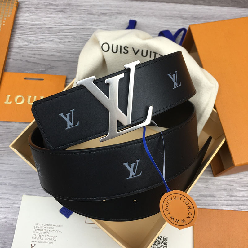 ルイヴィトン ベルト・LV ライン 40MM リバーシブル ブラック モノグラム・キャンバス マットシルバー金具 ヴィトン ベルト 安い メンズ 2410663 - 画像 (2)