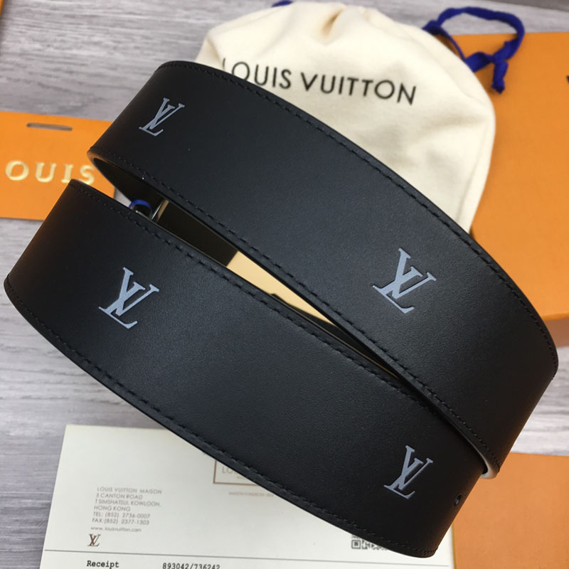 ルイヴィトン ベルト・LV ライン 40MM リバーシブル ブラック モノグラム・キャンバス シルバー金具 ヴィトン ベルト 安い メンズ 2410664 - 画像 (8)