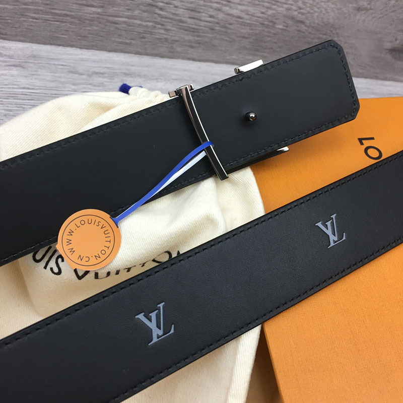 ルイヴィトン ベルト・LV ライン 40MM リバーシブル ブラック モノグラム・キャンバス シルバー金具 ヴィトン ベルト 安い メンズ 2410664 - 画像 (5)