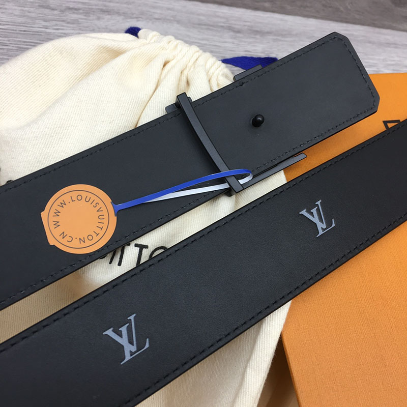 ルイヴィトン ベルト・LV ライン 40MM リバーシブル ブラック モノグラム・キャンバス ブラック金具 ヴィトン ベルト 安い メンズ 2410666 - 画像 (5)