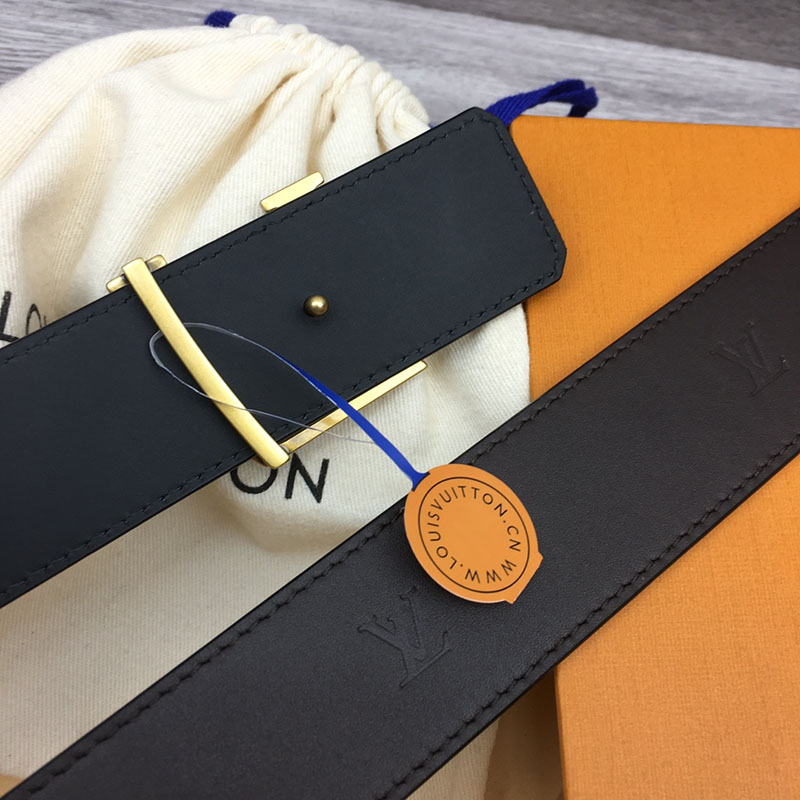 ルイヴィトン ベルト・LV ライン 40MM リバーシブル こげ茶色 モノグラム・キャンバス ゴールド金具 ヴィトン ベルト 安い メンズ 2410667 - 画像 (5)