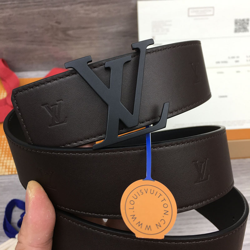 ルイヴィトン ベルト・LV ライン 40MM リバーシブル こげ茶色 モノグラム・キャンバス ブラック金具 ヴィトン ベルト 安い メンズ 2410668 - 画像 (9)