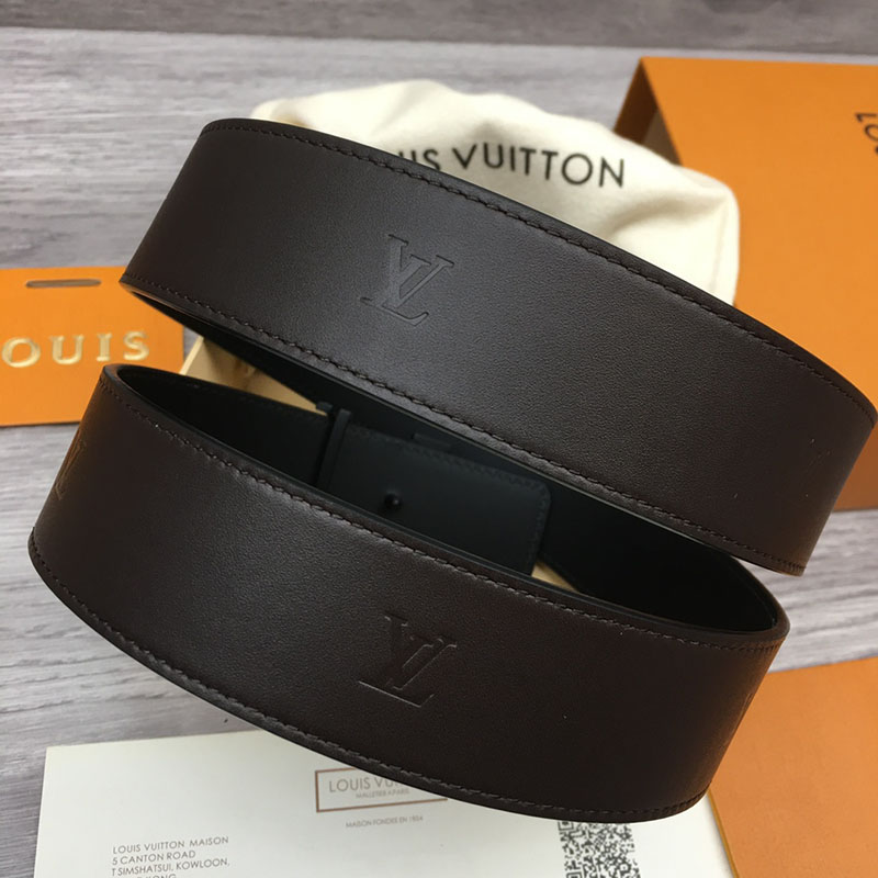 ルイヴィトン ベルト・LV ライン 40MM リバーシブル こげ茶色 モノグラム・キャンバス ブラック金具 ヴィトン ベルト 安い メンズ 2410668 - 画像 (7)