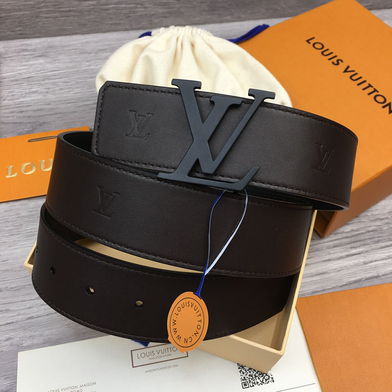 ルイヴィトン ベルト・LV ライン 40MM リバーシブル こげ茶色 モノグラム・キャンバス ブラック金具 ヴィトン ベルト 安い メンズ 2410668 - 画像 (3)