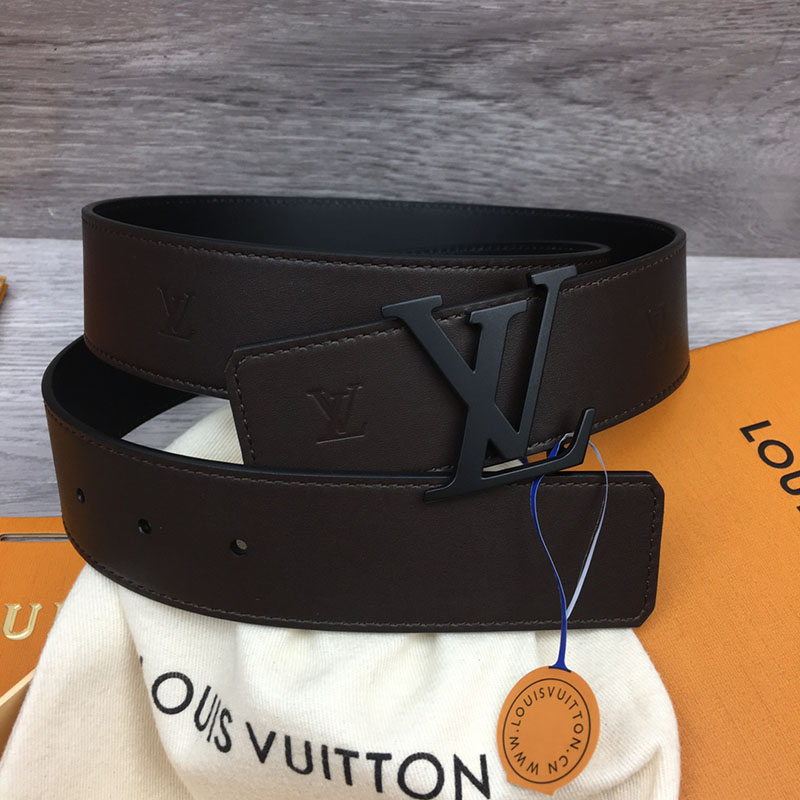 ルイヴィトン ベルト・LV ライン 40MM リバーシブル こげ茶色 モノグラム・キャンバス ブラック金具 ヴィトン ベルト 安い メンズ 2410668 - 画像 (2)