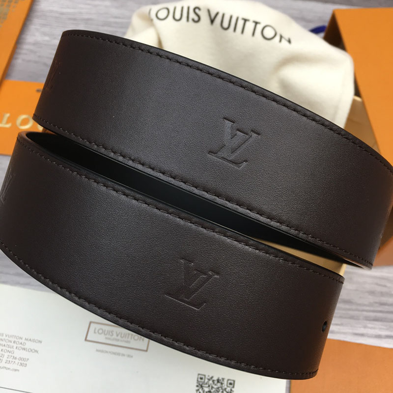 ルイヴィトン ベルト・LV ライン 40MM リバーシブル こげ茶色 モノグラム・キャンバス マットシルバー金具 ヴィトン ベルト 安い メンズ 2410669 - 画像 (8)