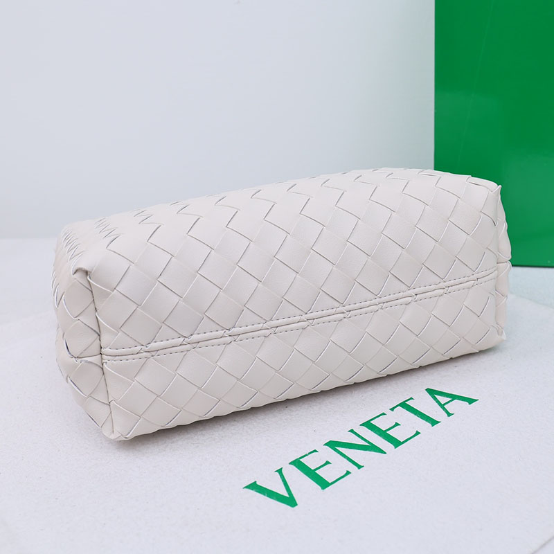 N品 Bottega Veneta ボッテガ・ヴェネタ スモール アンディアーモ ホワイト 766014VCPP19009 ラムスキン ゴールド金具 激安優良店 - 画像 (6)