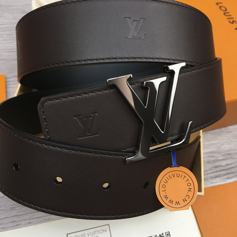 ルイヴィトン ベルト・LV ライン 40MM リバーシブル こげ茶色 モノグラム・キャンバス シルバー金具 ヴィトン ベルト 安い メンズ 2410670 - 画像 (9)