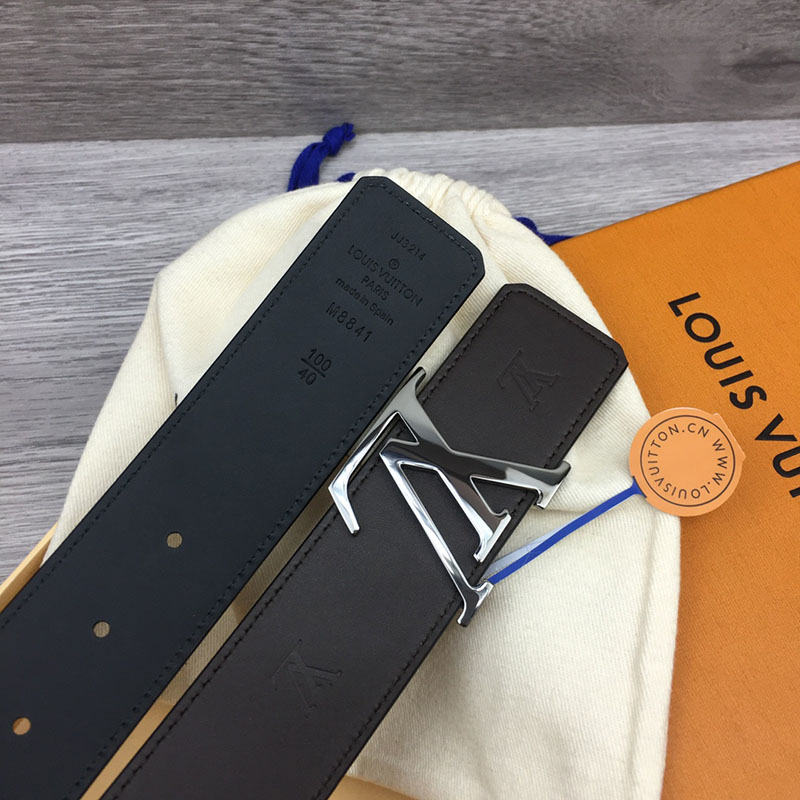 ルイヴィトン ベルト・LV ライン 40MM リバーシブル こげ茶色 モノグラム・キャンバス シルバー金具 ヴィトン ベルト 安い メンズ 2410670 - 画像 (7)