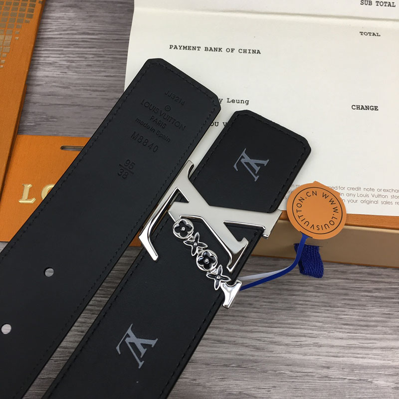 ルイヴィトン ベルト・LV ライン 40MM リバーシブル こげ茶色 モノグラム・キャンバス ゴールド金具 ヴィトン ベルト 安い メンズ 2410670 - 画像 (7)