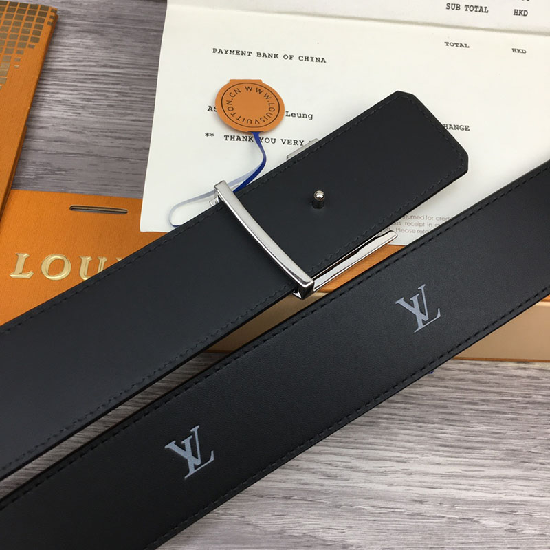 ルイヴィトン ベルト・LV ライン 40MM リバーシブル こげ茶色 モノグラム・キャンバス ゴールド金具 ヴィトン ベルト 安い メンズ 2410670 - 画像 (6)
