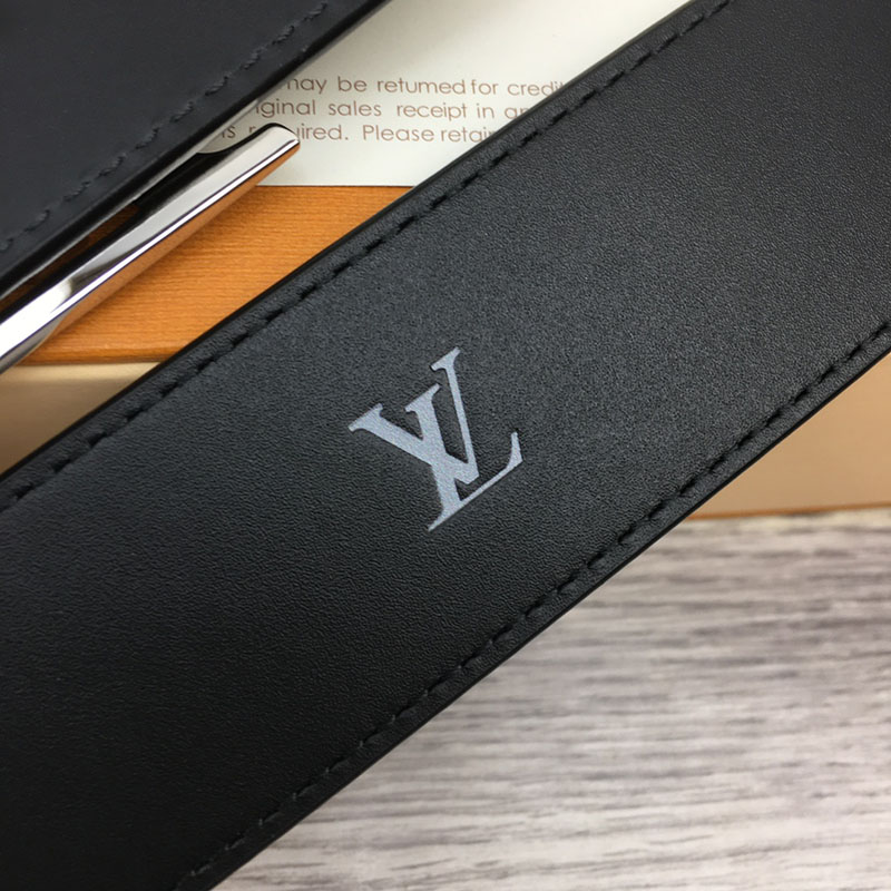 ルイヴィトン ベルト・LV ライン 40MM リバーシブル こげ茶色 モノグラム・キャンバス ゴールド金具 ヴィトン ベルト 安い メンズ 2410670 - 画像 (5)