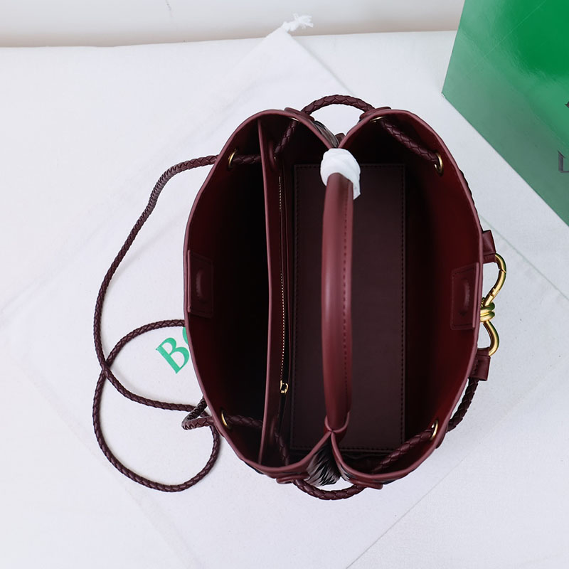 N品 Bottega Veneta ボッテガ・ヴェネタ スモール アンディアーモ バローロ 766014VCPP12273 ラムスキン ゴールド金具 激安優良店 - 画像 (4)