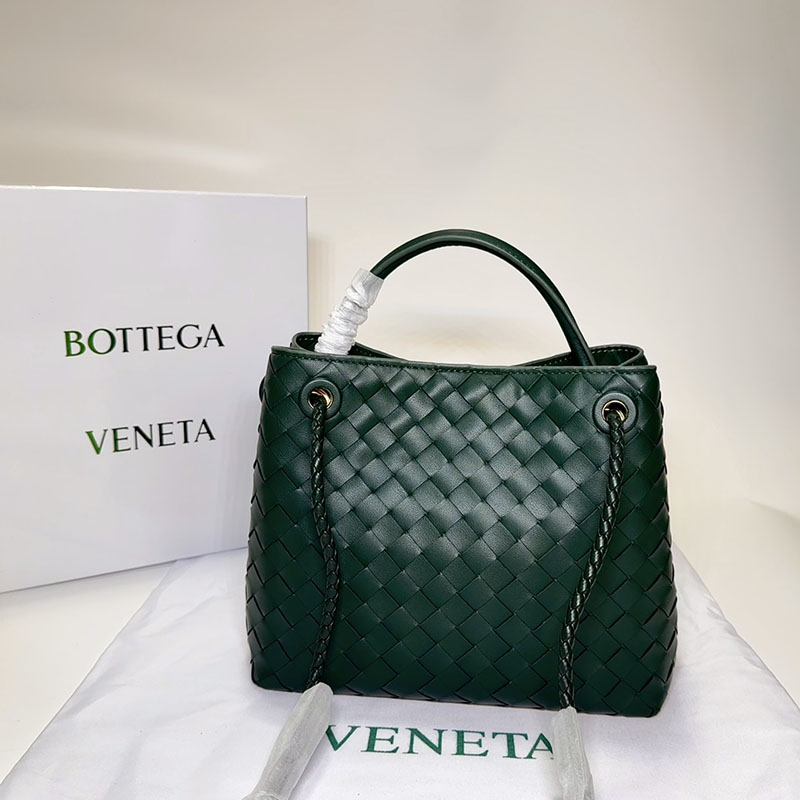N品 Bottega Veneta ボッテガ・ヴェネタ スモール アンディアーモ エメラルド グリーン 766014VCPP13049 ラムスキン ゴールド金具 激安優良店 - 画像 (6)