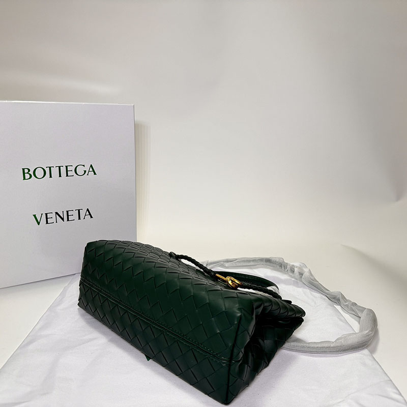 N品 Bottega Veneta ボッテガ・ヴェネタ スモール アンディアーモ エメラルド グリーン 766014VCPP13049 ラムスキン ゴールド金具 激安優良店 - 画像 (4)