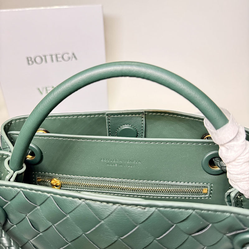 N品 Bottega Veneta ボッテガ・ヴェネタ スモール アンディアーモ エメラルド グリーン 766014VCPP13049 ラムスキン ゴールド金具 激安優良店 - 画像 (2)