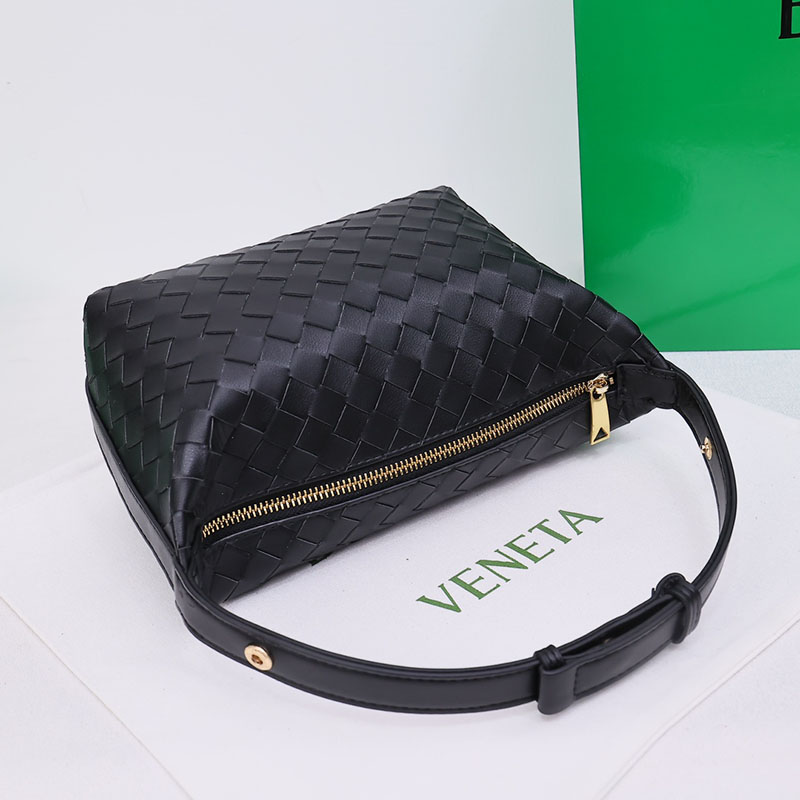 N品 Bottega Veneta ボッテガ・ヴェネタ ミニ ウォレス ブラック 754443V3IV18425 カーフ ゴールド金具 激安優良店 - 画像 (6)