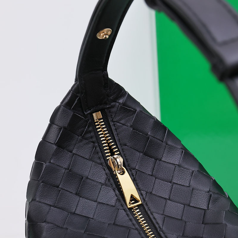 N品 Bottega Veneta ボッテガ・ヴェネタ ミニ ウォレス ブラック 754443V3IV18425 カーフ ゴールド金具 激安優良店 - 画像 (4)